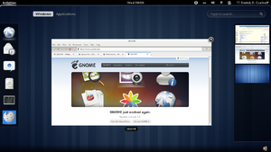 A GNOME 3.2.0 desktop installed from the Arch Linux software repository