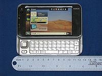 Nokia N810 internet tablet device running Internet Tablet OS 2008